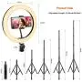 10.2" Selfie Ring Light with Tripod Stand, 64" Extendable Phone Holder LED Ring Light for Selfie Photography Camera Makeup Video Live Stream, Compatible with iPhone Android Cell Phone 10.2" Selfie Ring Light with Tripod Stand, 64" Extendable Phone Holder LED Ring Light for Selfie Photography Camera Makeup Video Live Stream, Compatible with iPhone Android Cell Phone