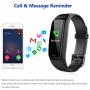SIKADEER Fitness Tracker, Activity Tracker Watch with Blood Pressure Heart Rate Monitor, IP68 Waterproof Smart Watch with Step Counter, Calorie Counter, Sleep Monitor, Call & SMS