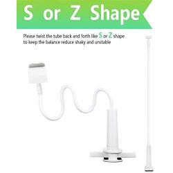 Cell Phone Clip on Stand Holder - with Grip Flexible Long Arm Gooseneck Bracket Mount Clamp for iPhone X/8/7/6/6s Plus Samsung S8/S7, Used for Bed, Desktop (White)