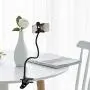 Slopehill Gooseneck Phone Holder for iPhone X XR XS 8 7 Plus Samsung Galaxy S10, Cell Phone Clip Holder for Bedroom Desktop Office Bathroom Kitchen, Rotate Freely Lazy Bracket Holder, Black Slopehill Gooseneck Phone Holder for iPhone X XR XS 8 7 Plus Samsung Galaxy S10, Cell Phone Clip Holder for Bedroom Desktop Office Bathroom Kitchen, Rotate Freely Lazy Bracket Holder, Black