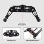 KONOVA Motorized Slider P1 Series Carbon Slider Dolly with S2 for Parallax Panorama Shot Live Motion and Timelapse Supports Camera, Gopro, Mobile Phone, DSLR, Mirrorless with Bag (60cm (23.6 inch))