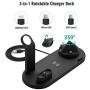 Wireless Charger, 3 in 1 Wireless Charging Station, Charging Dock for iPhone/AirPods, Qi-Certified Fast Wireless Charging Stand iPhone 11/11Pro/11Pro Max/X/XS/XR/Max / 8/8 Plus Samsung (Black)