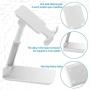 Foldable Portable Cell Phone Stand,Adjustable Height & Angle Smart Phone Holder for Desk,Case Friendly Sturdy Aluminum Metal Mobile Stand Compatible with iPhone11 Samsung Galaxy S10 & Tablets(6”-11”)