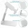 Foldable Portable Cell Phone Stand,Adjustable Height & Angle Smart Phone Holder for Desk,Case Friendly Sturdy Aluminum Metal Mobile Stand Compatible with iPhone11 Samsung Galaxy S10 & Tablets(6”-11”)