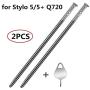 2 PCS Stylus Pen Replacement for LG Stylo 5/5+ Q720 Q720MS Q720PS Q720CS Touch Pen Stylus Pen + Eject Pin (Silver)