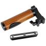 CAMVATE NATO Top Handle with 100mm Safety Rail for DSLR Camera Cage Camcorde Rig(Leather Grip)