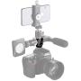 Hot Shoe Camera Mount Adapter - Aluminium Quadruple Cold Shoe Adapter for Lights, LED Monitors, Microphones, Audio Recorder & Studio Flash Video Camera