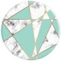 The PixelPOD Marble Aqua Gold Geometric Pattern PopSockets Stand for Smartphones and Tablets PopSockets Grip and Stand for Phones and Tablets