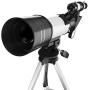 FMG 70mm Refractor Telescope for Kids & Beginners with Tripod, Moon Mirror & Finder Scope with 3 Magnification eyepieces, Barlow lens, Erecting eyepiece