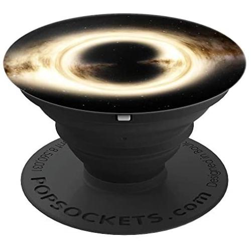 Black Hole Event Horizon Star Singularity Space Curvature PopSockets Grip and Stand for Phones and Tablets