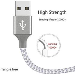 MFi Certified iPhone Charger Lightning Cable, WILLTOP 5Pack 6Feet Extra Long Nylon Braided USB Fast Charging&Syncing Cable Compatible iPhone 11/11Pro/11Pro Max Xs MAX XR 6/7/8, 6/7/8 Plus.