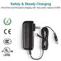 Unitek 4 Ports USB Charging Station, Fast Charger and Smart IC Charger Port Compatible with iPad, iPhone, Tablet, Multiple Devices, Nightstand Electronic Organizer and Docking Station Stand Rack