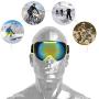 Keenso Ski Protection Glasses Outdoor Ski Protection Glasses Anti-Fog Anti-Wind Skiing Snow Snowboard Goggles
