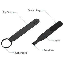 KIWI design Knuckle Strap for Oculus Quest/Oculus Rift S Touch Controller Grip Accessories (Black, 1 Pair)