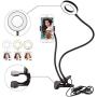 Sokani Selfie Ring Light with Cell Phone Holder and Stand Bracket for YouTube TIK Tok Tiktok Video Live Stream Makeup Dimmable LED Circle RingLight for iPhone Android Mobile Smartphone