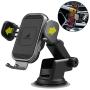 [2020 Upgraded Version] ZeeHoo Wireless Car Charger,15W Qi Fast Charging Auto-Clamping Car Mount,Windshield Dash Air Vent Phone Holder Compatible with iPhone 11 Pro Max,Samsung Note 10 (Grey)