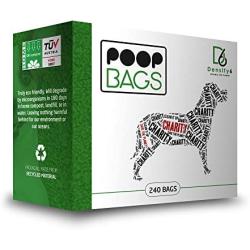 Density 6 Biodegradable and Compostable Dog Poop Bags, Plant Based, Eco Friendly, Very Strong, Guarnteed Leak Proof Waste Bags for All Dogs and Pets.