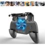 Sunny&Lucky Pubg Controller Gamepad Pubg Mobile Trigger L1R1 Shooter Joystick Game Pad Phone Stand Cooler Fan with 2000 mAh Power Bank【Upgraded Version 2000mAh】