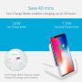 AVANTY Wireless Charger, Wireless Charger Stand Pad 10W Compatible with iPhone11 iPhone X, iPhone 8/8 Plus, Galaxy S9/S9+Note 8/5 S8/S8+ S7/S7 Edge and All QI-Enabled Cell Phones (Bright White)