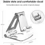 Adjustable Cell Phone Stand, licheers Multi-Angle Cell Phone Holder, Cradle, Dock, Stand Compatible with Nintendo Switch, Phone 11 Pro Xs Max Xr X 8 7 6 6s Plus and 4-7 Inch Devices (Silver) Adjustable Cell Phone Stand, licheers Multi-Angle Cell Phone Holder, Cradle, Dock, Stand Compatible with Nintendo Switch, Phone 11 Pro Xs Max Xr X 8 7 6 6s Plus and 4-7 Inch Devices (Silver)