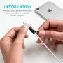 Cable Protector Spiral Phone Cable Saver Lightning Charge, Headphone, USB Cord, PC and Notebook Cable Protector, Fit for All Cell Phone - 8 PCS (Black)