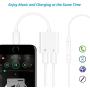 Headphones Adapter for iPhone 11 Dongle Headphone Splitter Audio Dual Adapter Compatible with iPhone 7 Plus/8 Plus/X/XR/XS Max/SE/11/11 Pro Audio & Charger & Call & Sync Support iOS 13 System
