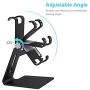 Cell Phone Stand for Apple Watch, ENIBON 2 in 1 Adjustable Charging Station Universal Desktop Phone Holder for Apple Watch 5/4/3/2/1 and iPhone 11/11 Pro/11 Pro Max/Xr/Xs Max (Black)