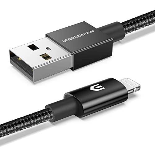 [2020 Upgraded] UNBREAKcable iPhone Charger Cable 3.3ft - [C89 Apple MFI Certified] Nylon Braided USB Fast Charging Cord Lightning Cable for iPhone 11 Pro Xs Max XR X 8 7 6s 6 SE iPad iPod - Black