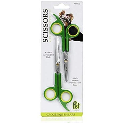 Pet Grooming Scissors (Pack of 2) Made of Japanese Stainless Steel, Lightweight, Strong and Durable.