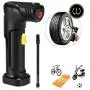 Air Compressor Portable Car Tire Pump Electric Hand Held Pump with 12V Car Charger Digital LED Light, 2000mAh Rechargeable Lithium Battery for Car Bike Motorcycle Tires Ball Inflatable & Deflatable