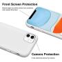 Anuck iPhone 11 Case, Anti-Slip Liquid Silicone Gel Rubber Bumper Case with Soft Microfiber Lining Cushion Slim Hard Shell Shockproof Protective Case Cover for Apple iPhone 11 6.1" 2019 - White