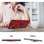 GSDCB Motorola Moto G Stylus Case, Motorola Moto G Pro Case, Military Armor Heavy Duty Shockproof Phone Protective Case with Kickstand Hard PC Cover Soft TPU Dual Layer for Women Men Girl Boy (Red)