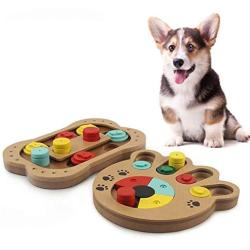 None Brand Dog Puzzle Toy - Dog Smart Beginner - Stimulating Interactive Treat Dispensing Game Toy Box for Puppy Dogs, Advanced Slow Feeder to Improved Dogs IQ