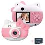 Kids Camera, le-Idea Digital Camera for Kids Gifts, 2.0 inch IPS Screen with 16GB SD Card, Rechargeable 1080P HD Video and Shockproof Camera for 3-10 Year Old Girls & Boys, 2020 Upgraded (Pink)