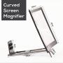 Curved Screen Magnifier -3D- 2 to 4 Times Amplifier for Smartphone Display with Radiation Protection - 12-Inch HD Universal Magnifying Stand for Movies, Video - with Wireless Waterproof Earphones