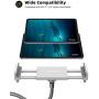 Tablet Floor Stand Gooseneck - Lamicall Tablet Holder Mount with Adjustable Height & 10.6lb Stable Base, Compatible with iPad Mini Air Pro 12.9, Tab, Kindle, Surface Pro, Phones (4.7-13)