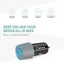 Cluvox Fast Car Charger Compatible for iPhone 11 Pro MAX/11 Pro/XS/MAX/XR/X/8/iPad Pro/Air/SE 2020, Samsung Galaxy S20/Plus/Ultra/S10/Note 10, LG, Moto Dual USB Car Lighter Adapter 18W with LED Light