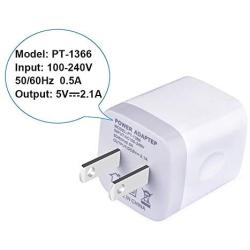 USB Wall Charger Dual USB Charger Adapter 3-Pack 2.1A 2-Port USB Cube Power Adapter Wall Charger Plug Charging Block Cube Compatible for iPhone 8/7/6 Plus/X, iPad, Samsung Galaxy S5 S6 S7 Edge,LG, HTC