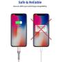 JSAUX iPhone Charger Cable 4ft, [Upgarded C89 Apple MFi Certified] Lightning Cable Nylon Braided USB Fast Charging Cord Compatible with iPhone 11 Xs Max X XR 8 7 6s 6 Plus SE 5 5s, iPad, iPod-Pink