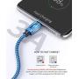 USB C Cable 3A Fast Charging, [5-Pack,3.3/6.6/10ft] USB-A to USB-Type C Fast Charging Cable Nylon Braided Charge Cord Compatible with Samsung Galaxy S10 S10E S9 S8 S20 Plus,Note 9 8,LG V30(Navy Blue)