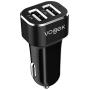 Mini Car Charger, Vogek 4.8A 24W Dual USB Car Charger with Smart Identification Compatible with Galaxy S8/S7/S6/Edge/Plus, Note 5/4 - Black