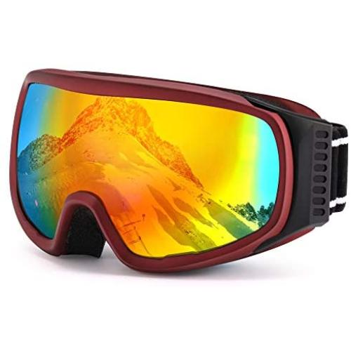 PARZIN Outdoor Sport Snow Goggles with Polarized Lens Windproof and UV Protective Safety Eyewear for Sunny Skiing,Motorcycle Cycling,Snowboarding,PZS641