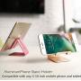 Rumfo Cell Phone Stand, Universal Portable Aluminum Desktop Charger Mount Holder Metal Charging Dock Cradle for Nintendo Switch iPhone Samsung Android Smartphones and Tablets (Red)