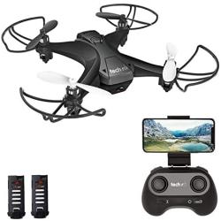 tech rc Mini Drone with Camera FPV Live Video Wifi Quadcopter, Easy Control with Headless Mode, Altitude Hold, Long Flight Time with 2 Batteries, App Control Available Toy Drone for Kids and Beginners