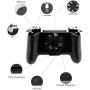 Allnice Mobile Game Controller L1R1 PUBG Mobile Game Trigger with Cooling Fan and 4000 mAh Power Bank for 4.0-6.4inch iOS Android Phone (Black)