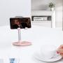 Cell Phone Stand, Tekpluze Angle Height Adjustable Cell Phone Stand for Desk,Thick Case Friendly Phone Holder Stand for Desk, Compatible with All Mobile Phones (Pink)