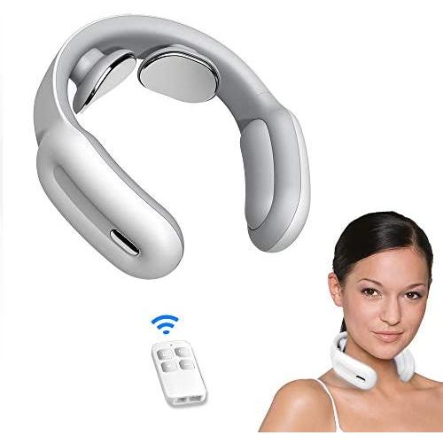 Neck Massager,Intelligent Portable Neck Massage with Heat Cordless,3 Modes 15 Levels Smart Deep Tissue Trigger Point Massage Use at Home,Outdoor,Office,Car