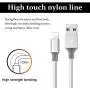 Peceony MFi Certified 5 Pack [3/3/6/6/10FT] Nylon Braided iPhone Charging Cable USB Fast Charging & Syncing Long Cord,iPhone Charger Compatible iPhone Xs Max/XR/X/8Plus/7Plus/6Plus/8/7/6 [Silver].