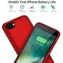 QTshine Battery Case for iPhone 6/6s/7/8, Upgraded [6000mAh] Protective Portable Charging Case Rechargeable Extended Battery Pack for Apple iPhone 6/6s/7/8 (4.7) - Red