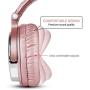 OneOdio Over Ear Headphones for Women and Girls, Wired Bass Stereo Sound Headsets with Share Port, 50mm Driver Rose Gold Headsets with Mic for PC, Phone, Laptop, Guitar, Piano, Mp3/4, Tablet (Pink)